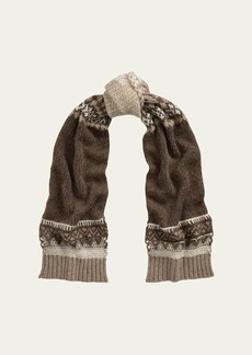 Ralph Lauren Collection Jacquard-Knit Cashmere-Blend Scarf