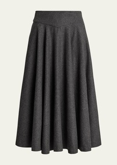 Ralph Lauren Collection Jennine Wool Flannel Skirt