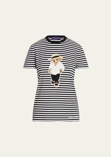 Ralph Lauren Collection Linen Bear Stripe T-Shirt