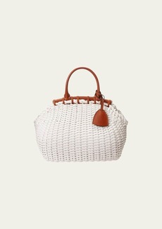 Ralph Lauren Collection Mini Wicker Basket Top-Handle Bag