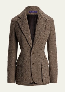 Ralph Lauren Collection Preston Embellished Herringbone Jacket