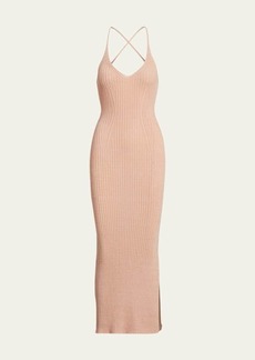 Ralph Lauren Collection Ribbed Backless Cocktail Dress