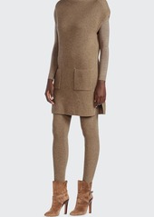 Ralph Lauren Collection Ribbed Cashmere Mini Sweater Dress