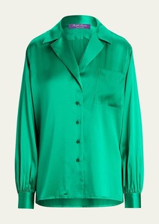 Ralph Lauren Collection Roslin Washed Stretch Charmeuse Shirt