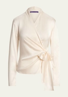 Ralph Lauren Collection Shea SilkShaw Wrap Blouse