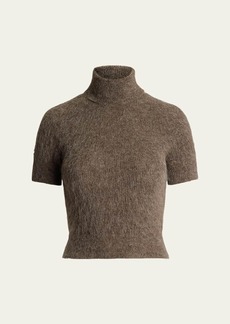 Ralph Lauren Collection Short Sleeve Featherweight Alpaca Wool Sweater