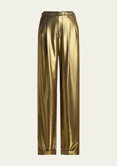 Ralph Lauren Collection Stamford Foiled Georgette Pants