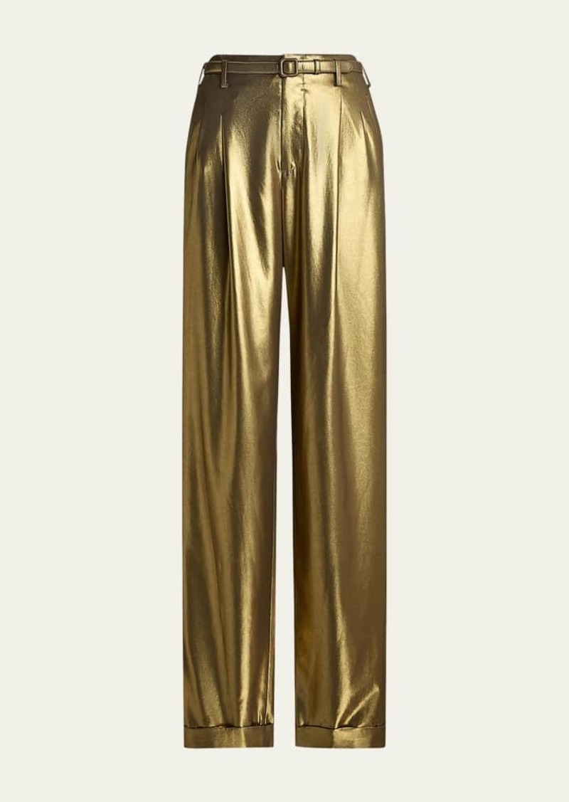 Ralph Lauren Collection Stamford Foiled Georgette Pants