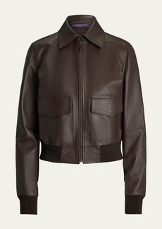 Ralph Lauren Collection Sullivan Leather Bomber Jacket