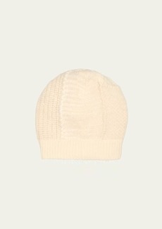 Ralph Lauren Collection Textured Patchwork Cable Wool Cashmere Hat