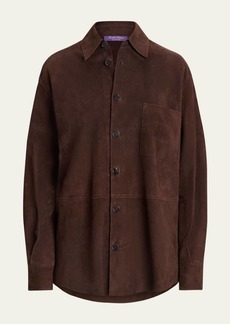 Ralph Lauren Collection Tyler Suede Button-Front Shirt