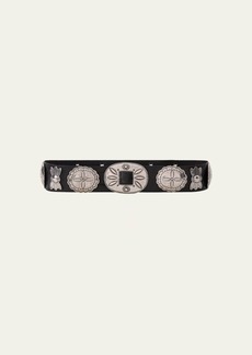 Ralph Lauren Collection Vacchetta Concho Leather Belt