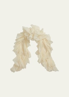Ralph Lauren Collection Washed Organza Ruffle Scarf