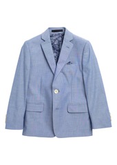 Ralph Lauren Kids' Two Button Cotton Chambray Sport Coat in Light Blue at Nordstrom Rack