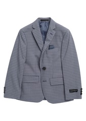 Ralph Lauren Kids' Mini Check Two-Button Jacket in Navy/Grey at Nordstrom Rack
