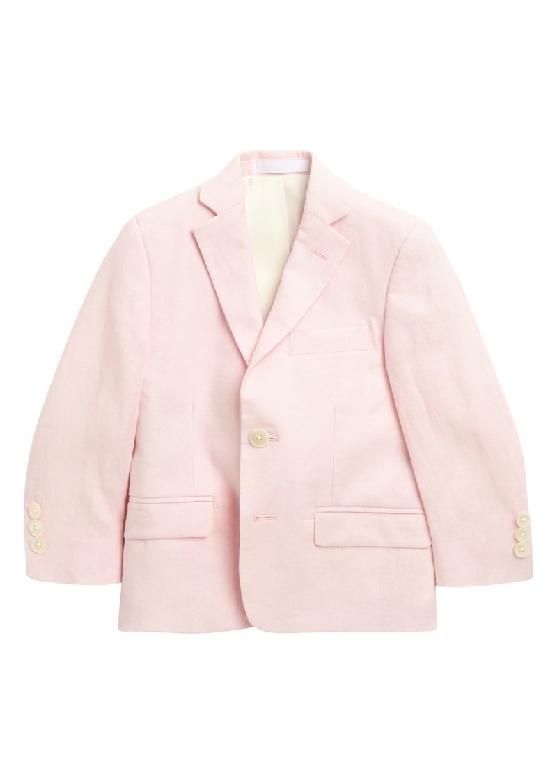 Ralph Lauren Kids' Two-Button Notch Collar Linen Suit Jacket in Pink at Nordstrom Rack