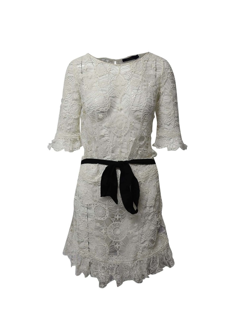 Ralph Lauren Lace Dress in White Cotton