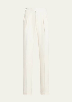 Ralph Lauren Men's Byron Pleated Silk-Linen Pants