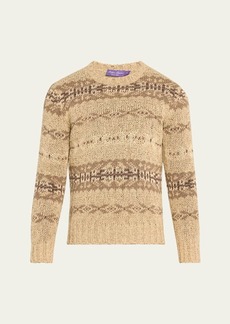 Ralph Lauren Men's Fair Isle Silk Crewneck Sweater