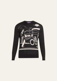 Ralph Lauren Men's Graphic Intarsia Crewneck Sweater