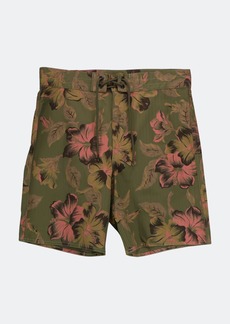 Ralph Lauren Men\'s Green/Pink Military Floral Cotton Short - 34