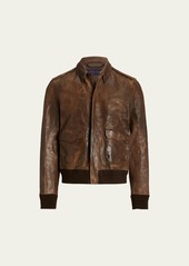 Ralph Lauren Men's Ridley Leather Bomber Jacket
