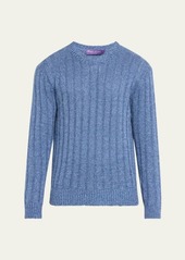 Ralph Lauren Men's Silk Linen Rib Crewneck Pullover