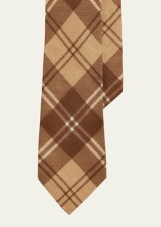 Ralph Lauren Men's Tonal Plaid Linen Tie