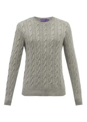 Ralph Lauren Purple Label - Crew-neck Cable-knit Cashmere Sweater - Mens - Grey