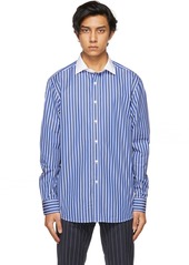 Ralph Lauren Purple Label Blue & White Grand Stripe Shirt