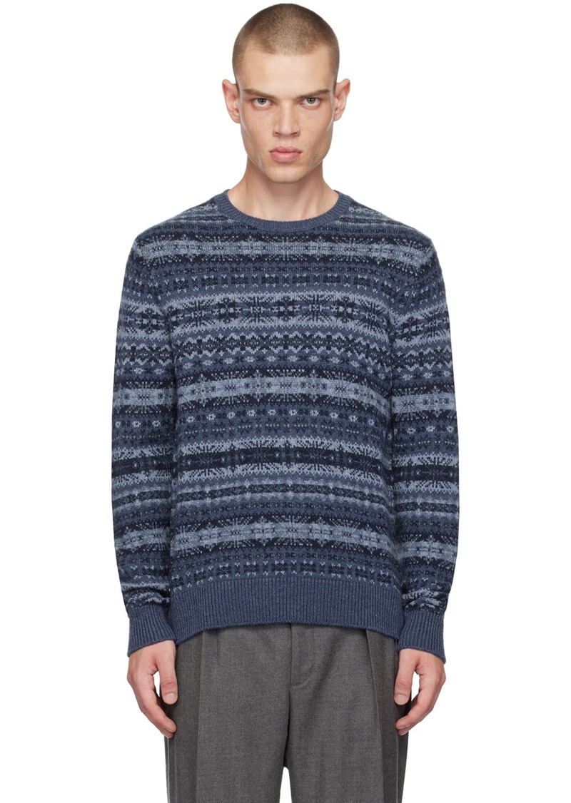 Ralph Lauren Purple Label Blue Cashmere Sweater