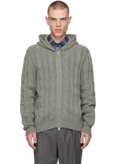 Ralph Lauren Purple Label Gray Cashmere Hoodie