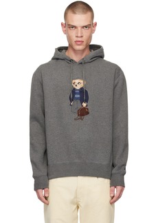 Ralph Lauren Purple Label Gray Polo Bear Hoodie