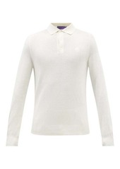 Ralph Lauren Purple Label Long-sleeve silk-blend piqué polo shirt