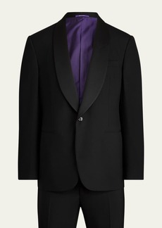 Ralph Lauren Purple Label Men's Gregory Barathea Wool Shawl Tuxedo
