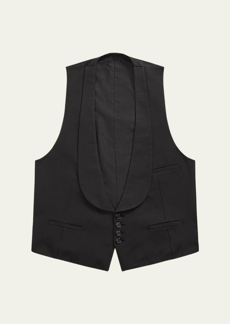 Ralph Lauren Purple Label Men's Hand-Tailored Jacquard Formal Vest