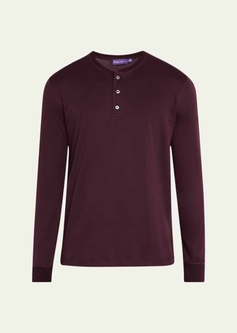 Ralph Lauren Purple Label Men's Interlock Henley Shirt