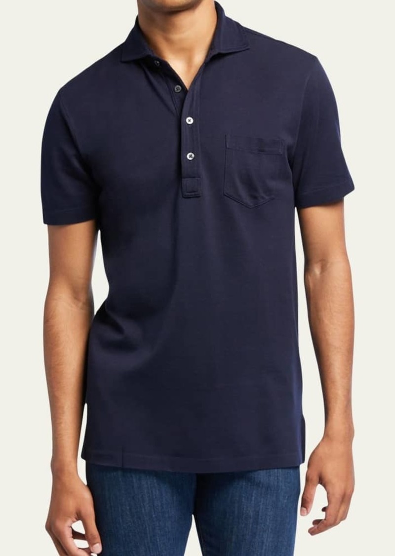 Ralph Lauren Purple Label Men's Jersey Pocket Polo Shirt  Navy