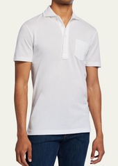 Ralph Lauren Purple Label Men's Jersey Pocket Polo Shirt  White