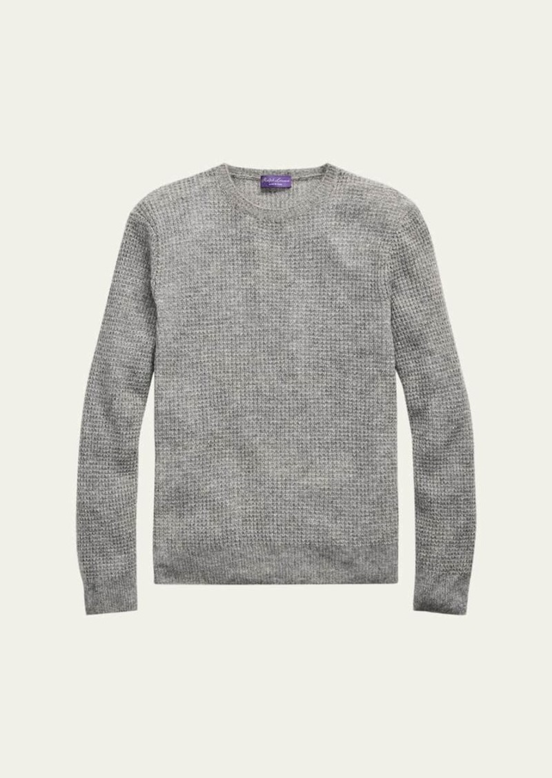 Ralph Lauren Purple Label Men's Textured Cashmere Silk Crewneck Sweater