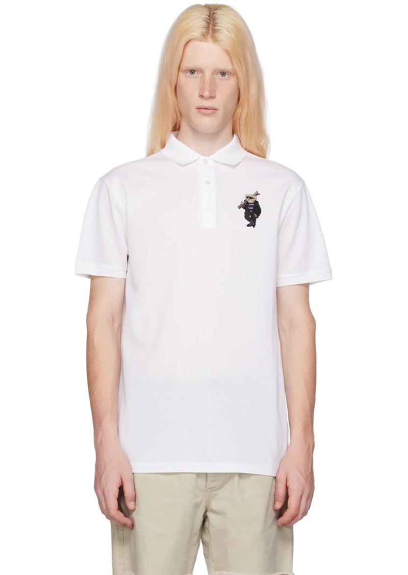 Ralph Lauren Purple Label White Polo Bear Polo