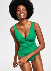 Ralph Lauren Ring Over The Shoulder One Piece Swimsuit - Passionfruit