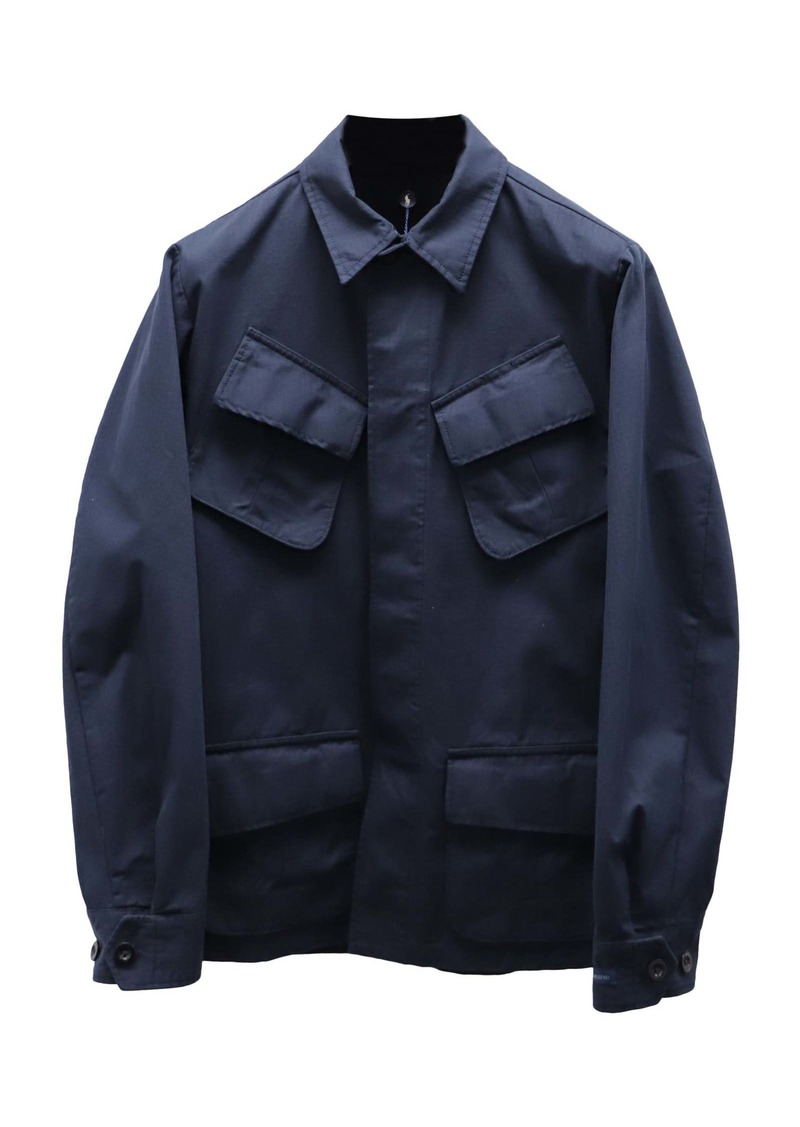 Ralph Lauren Ripstop Utility Jacket in Navy Blue Cotton