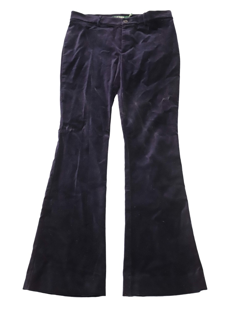 Ralph Lauren Velvet Trousers in Navy Blue Cotton