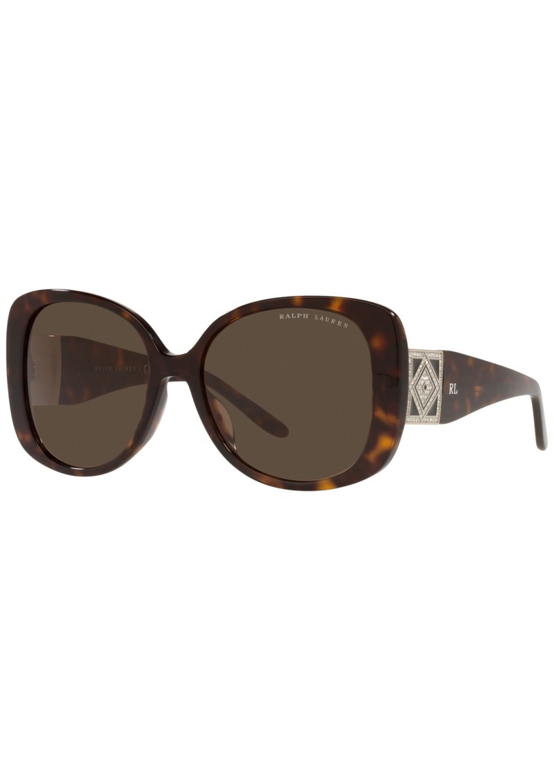 Ralph Lauren Women's Sunglasses, RL8196BU 55 - Shiny Dark Havana