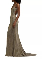 Ralph Lauren Reede Silk Georgette Column Gown