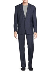 Ralph Lauren Regular Fit Plaid Wool Blend Suit