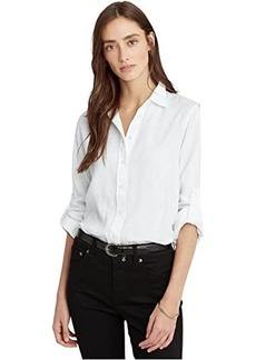Ralph Lauren Roll-Tab-Sleeve Linen Shirt