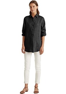 Ralph Lauren Roll-Tab-Sleeve Linen Shirt