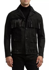 Ralph Lauren Roughout Suede Fringe Field Jacket